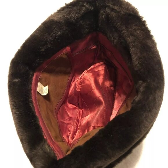 VTG TYROLEAN FAUX FUR HAT OKTOBERFEST SZ M 22" BROWN GERMAN UNITED HATTERS MENS - Picture 4 of 5